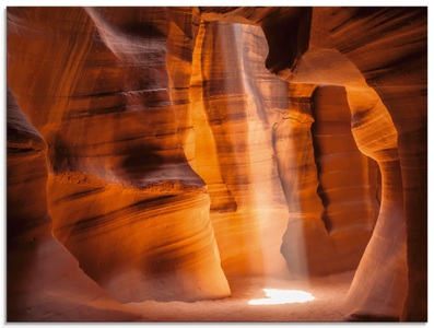 Artland, Artland Glasbild »Antelope Canyon Lichtsäule II«, Artland Glasbild »Antelope Canyon Lichtsäule II«, Amerika, (1 St.), in verschiedenen Grössen