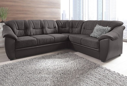 SIT&MORE, sit&more Ecksofa, sit&more Ecksofa »Savona L-Form«, wahlweise mit Bettfunktion, inklusive Federkern, frei im Raum stellbar
