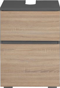 HOME AFFAIRE, Home affaire Waschbeckenunterschrank »Wisla«, platzsparend, Siphonausschnitt, Tür mit Push-to-open-Funktion, Breite 40 cm, Höhe 55 cm, Home affaire Waschbeckenunterschrank »Wisla«, Siphonausschnitt, Breite 40 cm, Höhe 55 cm