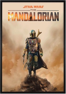 Komar, Komar Bild mit Rahmen »Mandalorian Empire«, (1 St.), Hochwertigen Echtholzrahmen. FSC zertifiziert, was eine nachhaltige Forstwirtschaft garantiert., Komar Bild mit Rahmen »Mandalorian Empire«, maschinell