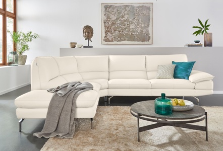 CALIA ITALIA, CALIA ITALIA Ecksofa »Dave«, Ottomane wahlweise links oder rechts, in zwei Lederqualitäten, CALIA ITALIA Ecksofa »Dave, italienisches Designsofa L-Form, erstklassiger Sitzkomfort«, Ottomane wahlweise links oder rechts, in zwei tollen Lederqualitäten