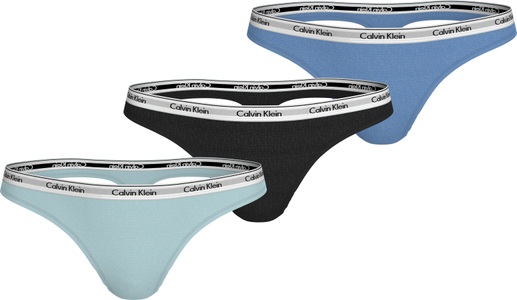 Calvin Klein Underwear Tanga »3 PACK THONG (LOW-RISE)«, (Packung, 3 St., 3er-Pack), mit Logobund