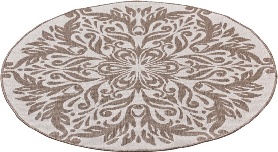 NORTHRUGS, NORTHRUGS Teppich »Madrid«, rund, 5 mm Höhe, In-und Outdoor geeignet, Wohnzimmer, Balkon, Terrasse, Garten, Robust, Pflegeleicht, Flachgewebe, Wendbar, NORTHRUGS Teppich »Madrid«, rund, 5 mm Höhe, In-& Outdoor, Wetterfest, Balkon, Garten, Wohnzimmer, Wasserfest