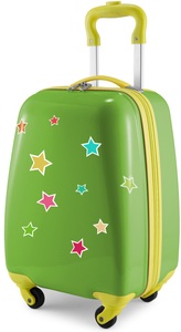 Hauptstadtkoffer, Hauptstadtkoffer Kinderkoffer »For Kids, Sterne«, 4 Rollen, mit wasserbeständigen, reflektierenden Sterne-Stickern, Hauptstadtkoffer Kinderkoffer »For Kids, Sterne«, 4 St. Rollen, Kinderreisegepäck Handgepäck-Koffer Kinder-Trolley