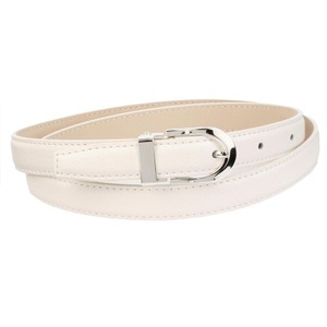 ANTHONI CROWN, Anthoni Crown Schmaler Ledergürtel in Weiss, 