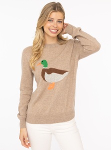 Zwillingsherz Strickpullover »Duck«, Rundhals,aus reinem Kaschmir mit grosser Ente
