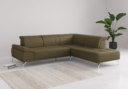 Places of Style Ecksofa »Caluna«, Inkl.Sitztiefenverstellung, wahlweise mit Kopf- und Armteilverstellung