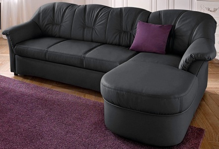 DOMO collection, DOMO collection Ecksofa, DOMO collection Ecksofa »Flores Schlafsofa, B/T/H: 233/142/86 cm, L-Form«, wahlweise mit Bettfunktion, wahlweise mit Federkern, auch in Leder