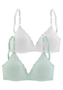 PETITE FLEUR, PETITE FLEUR Bralette-BH, petite fleur Bralette-BH, ohne Bügel aus Baumwolle mit Spitze