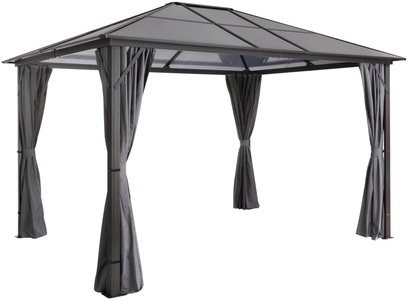 KONIFERA, KONIFERA Pavillon »Aruba 2.0«, BxT: 300x365 cm, Aluminium, Polycarbonat-Dachplatten, KONIFERA Pavillon »Aruba 2.0«, in Sockelmass: 300x300 cm oder 365x300 cm