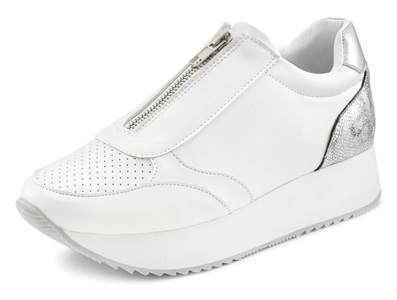 Lascana, LASCANA Sneaker, mit Plateausohle und vorderem Reissverschluss, 