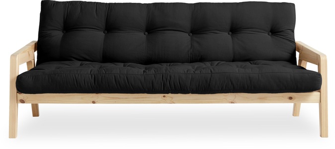 Karup Design, Karup Design Schlafsofa GRAB Gestell und Stofffarbe auswählbar, Karup Design Schlafsofa, Mit Holzstruktur, inkl. Futonmatratze, Liegefläche 130x190 cm