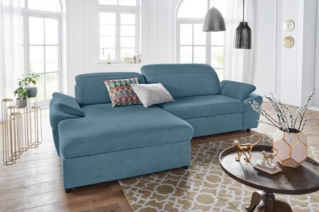 exxpo - sofa fashion, exxpo - sofa fashion Ecksofa, wahlweise mit Bettfunktion und Bettkasten, exxpo - sofa fashion Ecksofa »Kyoto, inkl. Kopfteil- und Armteilverstellung, hoher Sitzkomfort«, wahlweise mit Bettfunktion und Bettkasten, hochwertige Bezüge, L-Form