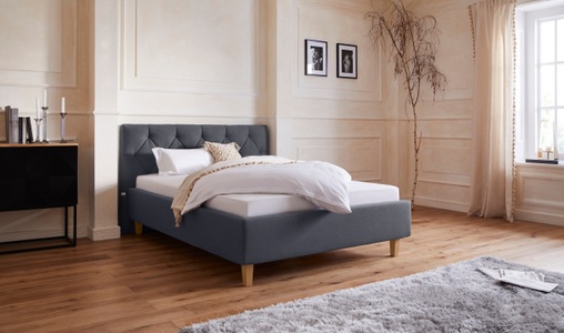 Guido Maria Kretschmer Home&Living Polsterbett »Sunley 100«, Kreuzsteppung im Kopfteil, Kopfteilhöhe 102 cm, wahlweise ohne oder mit Matratze/Lattenrost - 3 Matratzenarten