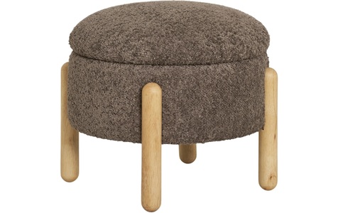 House Nordic Pouf »Medas Holz/Polyester (PES), Braun«