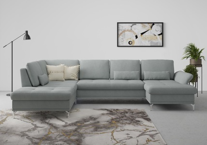INOSIGN, INOSIGN Wohnlandschaft »Palm Beach«, Federkern, mit Sitztiefenverstellung, wahlweise mit Bettfunktion, Bettkasten und Armteilverstellung, 