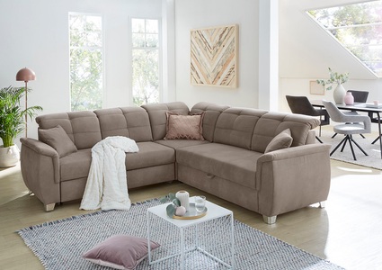 Jockenhöfer Gruppe, Jockenhöfer Gruppe Ecksofa, mit 6 individuell, verstellbaren Kopfteilen, Gästebett- und Relaxfunktion, Nosagfederung, Jockenhöfer Gruppe Ecksofa »Udine L-Form« 6 individuell, verstellbaren Kopfteilen, Gästebett- und Relaxfunktion