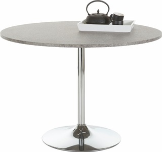 INOSIGN, INOSIGN Esstisch »Trompet«, rund, Ø110 cm, Tischplatte weiss Hochglanz, INOSIGN Esstisch »Trompet«, rund, Ø110 cm, Tischplatte weiss Hochglanz, Trompetenfuss, Tulpentisch