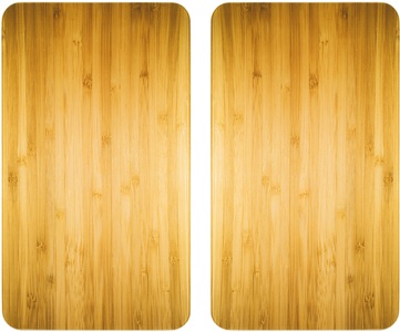 Wenko, 2er-Set Herdabdeckplatten ´Holz-Optik´ Wenko Holz-Optik, Glas-Abdeckplatten Holzoptik