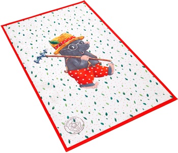 SPIEGELBURG GARDEN, Kinderteppich, »GA-611«, SPIEGELBURG GARDEN, rechteckig, Höhe 6 mm, gedruckt, SPIEGELBURG GARDEN Kinderteppich »GA-611«, rechteckig, 6 mm Höhe, Stoff Druck, Motiv Maulwurf, weiche Microfaser, Kinderzimmer