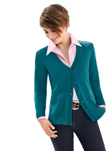 CASUAL LOOKS, Casual Looks Strickjacke in »fully fashioned«-Verarbeitung, 