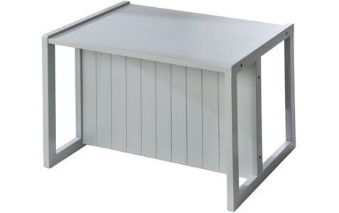 Roba, Sitz-Tisch-Kombination - Weiss, Roba, roba® Sitzbank »Sitzbank im Landhausstil Grau«