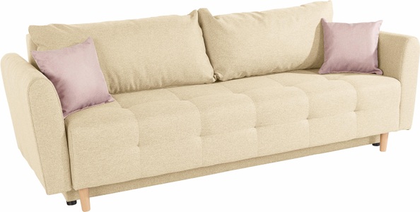INOSIGN, INOSIGN Schlafsofa »Nordic«, inklusive Bettkasten und Zierkissen, INOSIGN Schlafsofa Nordic, inklusive Bettkasten und Zierkissen