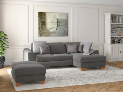 SIT&MORE, sit&more Ecksofa »Durness«, mit Federkern und hochwertigen Massivholzfüssen, wahlweise mit Kopfteilverstellung, Bettfunktion und Bettkasten oder mit Bettfunktion und Bettkasten, sit&more Ecksofa »Dundee L-Form«, mit Federkern und Massivholzfüssen, wahlweise mit Kopfteilverstellung