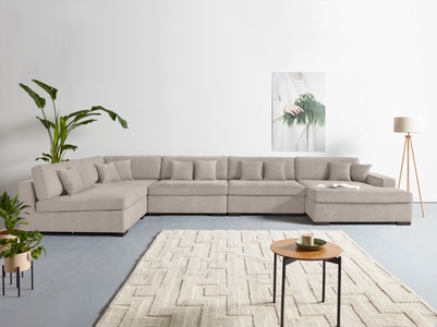 Guido Maria Kretschmer Home&Living, Guido Maria Kretschmer Home&Living Wohnlandschaft »Skara XXL«, Lounge-Sofa XXL mit Federkern-Polsterung, in vielen Bezugsvarianten, auch recycelt, Home affaire Wohnlandschaft »Skara XXL U-Form« Lounge-Sofa XXL mit Federkern-Polsterung, in vielen Bezugsvarianten