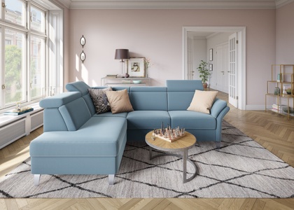 SIT&MORE, sit&more Ecksofa, sit&more Ecksofa »Vincenzo L-Form«, inklusive Kopfteilverstellung, wahlweise mit Bettfunktion, Bettkasten