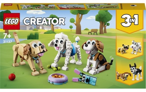 LEGO, 31137 Creator 3-in-1 Niedliche Hunde, Konstruktionsspielzeug, LEGO® Konstruktionsspielsteine »Hunde«