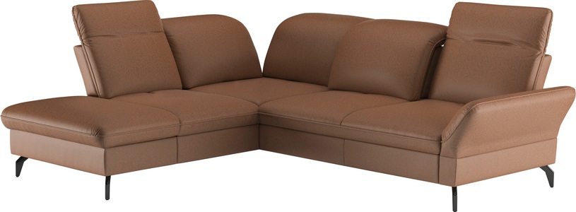 SIT&MORE, sit&more Ecksofa »Leandro L-Form«, Wahlweise mit Bett-, Kopfteil - und Armlehnfunktion, sowie Stauraum