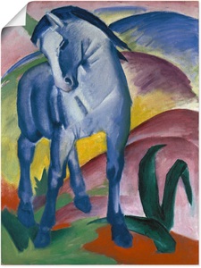 Artland, Artland Wandbild »Blaues Pferd I. 1911.«, Artland Wandbild »Blaues Pferd I. 1911.«, Haustiere, (1 St.), als Alubild, Outdoorbild, Leinwandbild, Poster, Wandaufkleber