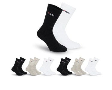 Fila Basicsocken, (6er Pack), mit eingestrickem Logo