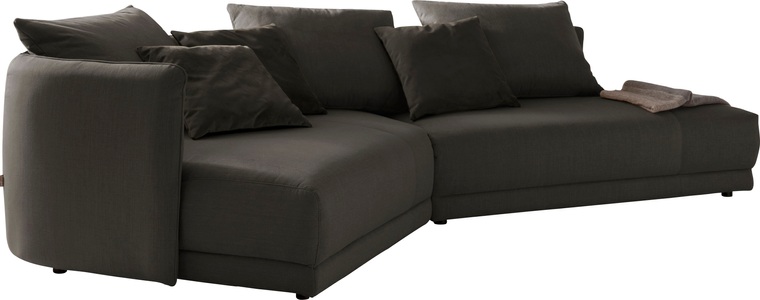 designwerk, designwerk Ecksofa »New York«, mit moderner Rundung im Korpus, designwerk Ecksofa »New York, extravagantes Designsofa mit tollem Sitzkomfort, L-Form«, mit moderner Rundung im Korpus