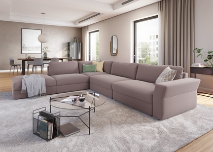 SIT&MORE, sit&more Ecksofa, mit Sitztiefenverstellung, sit&more Ecksofa »Cadabra L-Form«, Breite 356 cm, mit Sitztiefenverstellung