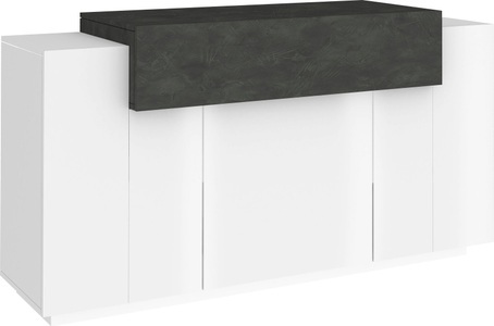 TECNOS, Tecnos Kommode »Coro«, Breite 140 cm, Hochglanzfronten, INOSIGN Kommode »Coro, Kommode, Schrank, Kredenz, grifflos«, 1 Klappe,3 Türen, Doppeltiefe Hochglanz Fronten, Breite 140