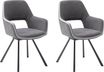 Mca furniture, MCA furniture Esszimmerstuhl »Bayonne«, (Set), 2 St., 2-er Set mit Stoffbezug, Stuhl 180°drehbar mit Nivellierung, belastbar bis 120 kg, MCA furniture Esszimmerstuhl »Bayonne«, (Set), 2 St.