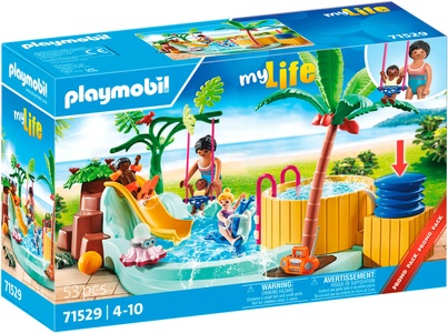 PLAYMOBIL, 71529 City Life Kinderbecken mit Whirlpool, Konstruktionsspielzeug, Playmobil - 71529 Kinderbecken Whirlpool, Multicolor