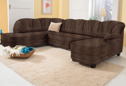 HOME AFFAIRE, Home affaire Wohnlandschaft »Camelita«, wahlweise mit Bettfunktion, Home affaire Wohnlandschaft »Camelita U-Form«, wahlweise mit Bettfunktion