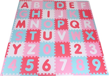 Knorrtoys, knorr® toys Puzzlematte - Alphabet + Zahlen pink-rosa, Knorrtoys® Puzzlematte »Alphabet«