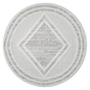 Carpet City, Carpet City Teppich »LINDO 8853«, rund, Kurzflor, Hochtief-Muster/ 3D-Effekt, Boho-Stil, Wohnzimmer, Carpet City Teppich »LINDO 8853«, rund, 11 mm Höhe, Kurzflor, Hochtief-Muster/ 3D-Effekt, Boho-Stil, Wohnzimmer