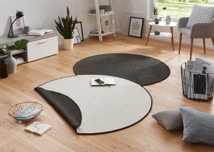 BOUGARI, Teppich, »Miami«, bougari, rund, Höhe 5 mm, maschinell gewebt, NORTHRUGS Teppich »Miami«, rund, 5 mm Höhe, In-& Outdoor, Wetterfest, Balkon, Garten, Wohnzimmer, Wasserfest