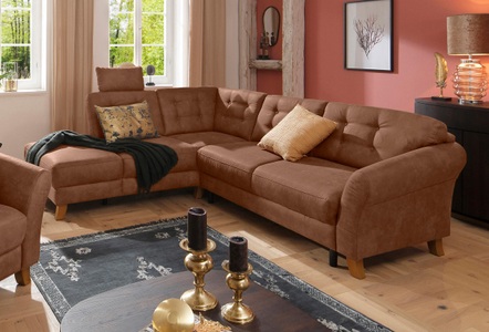 HOME AFFAIRE, Home affaire Ecksofa »Trondheim«, mit Federkern, Home affaire Ecksofa »Trondheim L-Form«, mit Federkern
