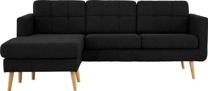 Home affaire Ecksofa »Brest«, mit Knopfheftung und Steppung im Rücken, geradliniges Design