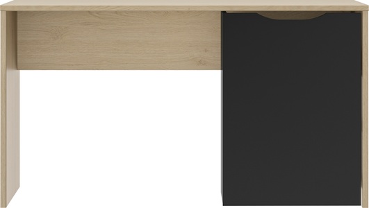 VEDIA, Schreibtisch «Alba», ausiehbare Fläche, L 136 x B 60 x H 74 cm, Dekor eiche/schwarz, Schreibtisch «Alba», ausiehbare Fläche, L 136 x B 60 x H 74 cm, Dekor eiche/schwarz