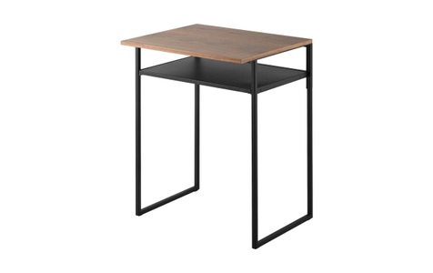 Yamazaki - Tisch mit Holzablage/Ausziehplatte TOWER, 45X100CM, Schwarz