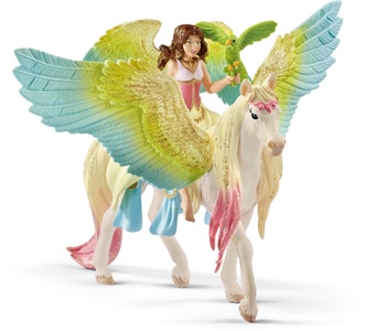 Schleich® Spielfigur »bayala, Surah mit Glitzer-Pegasus (70566)«