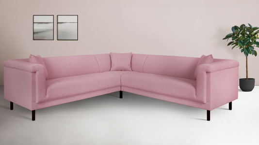 INOSIGN Ecksofa »AGNIA L-Form B/T/H: 244/244/71 cm«, incl. Zierkissen, gleichschenklig, auch in Cord