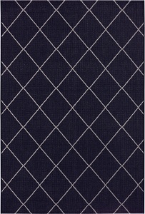 White Label, White Label - Teppich In-& Outdoor - 80 x 150 cm; - Creme, Schwarz, Home affaire Teppich »Cason«, rechteckig, 3 mm Höhe, Karo-Muster, Strapazierfähig und pflegeleicht, Flachgewebe